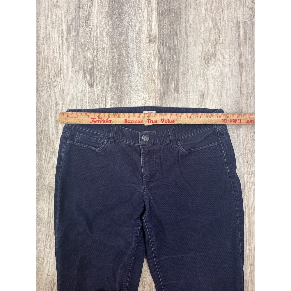 J.Crew Matchstick Corduroy Pants Womens 31R Navy Blue Slim Straight Stretch Mid - Picture 5 of 9